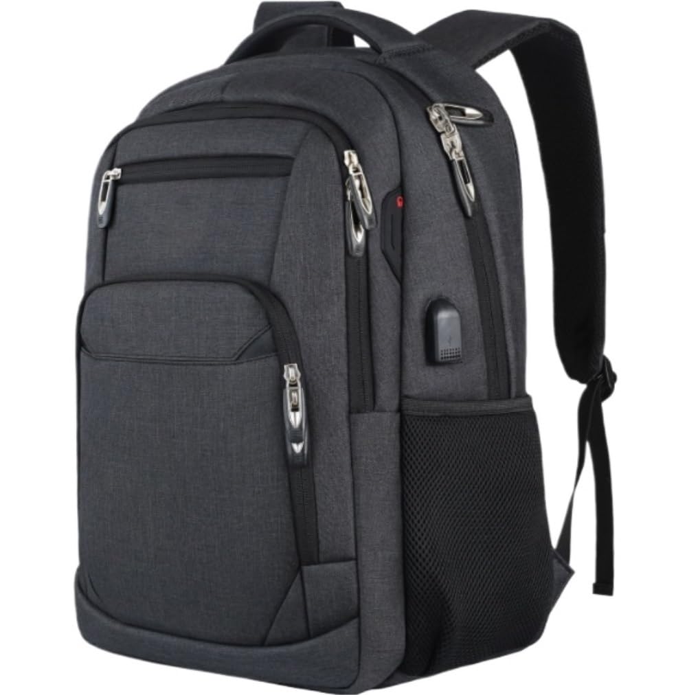 Torba Podróżna Plecak Na Laptopa Dla Mężczyzn, Kobiet, Biznesowy Plecak Do Pracy Z Portem USB Do Ładowania, Komputer Uniwersytecki Bookbag Wytrzymały Plecak na Komputer(B)