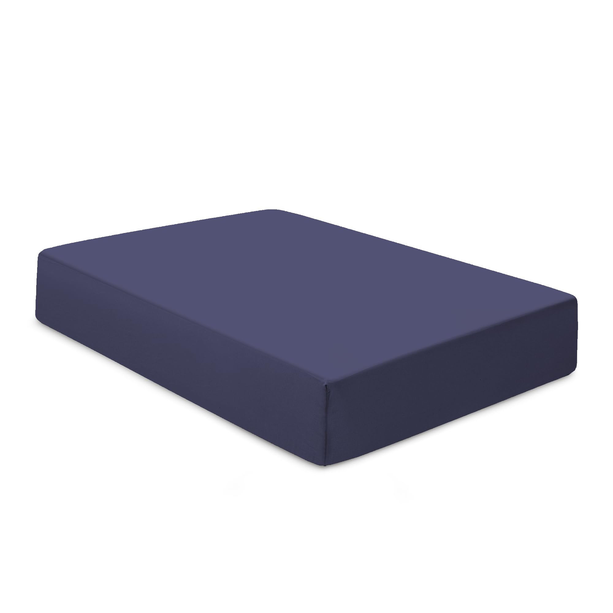 Egyptian Cotton Fitted Sheets 25cm Deep Mattress Pocket 200 Thread Count Fitted Bed Sheet- Soft & Comfortable Bottom Sheet (Navy - Image 4