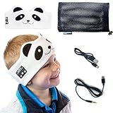 Sensory Headphones for Kids - Autism Sensory Toys, Wireless & Wired Toddler Headphones with Volume Limiting, Comfortable Soft Headband for Travel, Ideal for Sensory-Sensitive Children - Panda