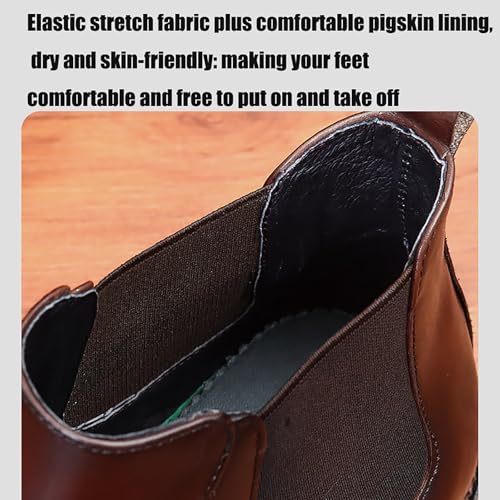 Men's Premium Leather Dress Boots For Formal Occasions And Business Events Elastic Ankle Design Pigskin Lining3