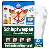 TRUTZ® Schlupfwespen gegen Lebensmittelmotten | 5 Karten à 4 Lieferungen | Nachhaltig & Effektiv Lebensmittelmotten bekämpfen | Alternative zu Mottenspray, Mottenkugeln und Lebensmittelmotten Falle