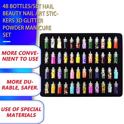 EmNarsissus 48 Bottiglie/Set Adesivi per Unghie