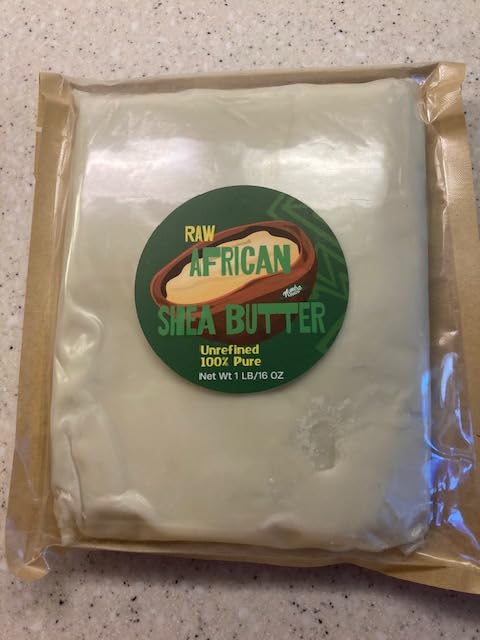 Nimba Foods Raw African Shea Butter Unrefined Bulk 1LB | 100% Pure for Soap Making, Body Butter, Skin, Hair, Eczema