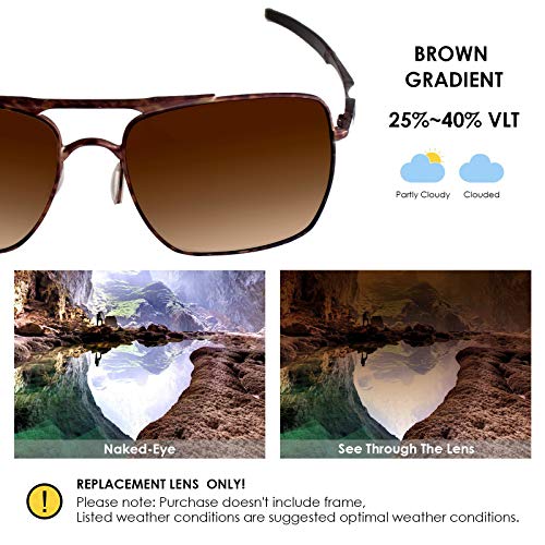 Image of BLAZERBUCK Anti-salt Polarized Replacement Lenses & Nose Piece for Oakley Deviation OO4061 Sunglass