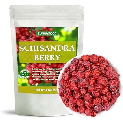100% Natural Schisandra Berry, Premium Schisandra Chinensis Berry, Carefully Hand-Picked Harvested and Dried, No Additives, Schisandra, 4.0oz(113g) Cover