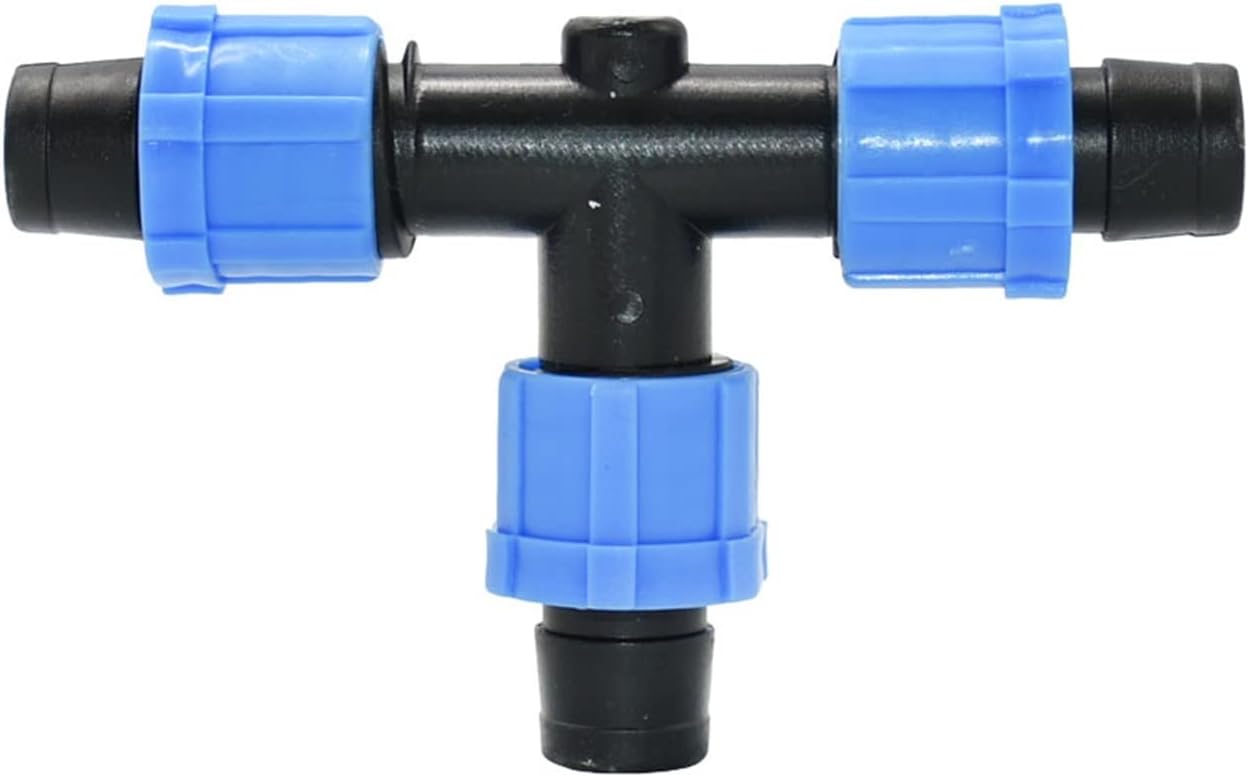 NALsa 16mm Irrigation Drip Tape Tap Valve Elbow Tee End Plug Thread Lock Connector Garden Watering Pipe Hose Joints 1Pcs (Color : S)
