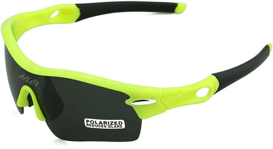 AILOX Polarized Sports Sunglasses with Unbreakable Frame for Men Women Fishing Cycling Golf Baseball Glasses