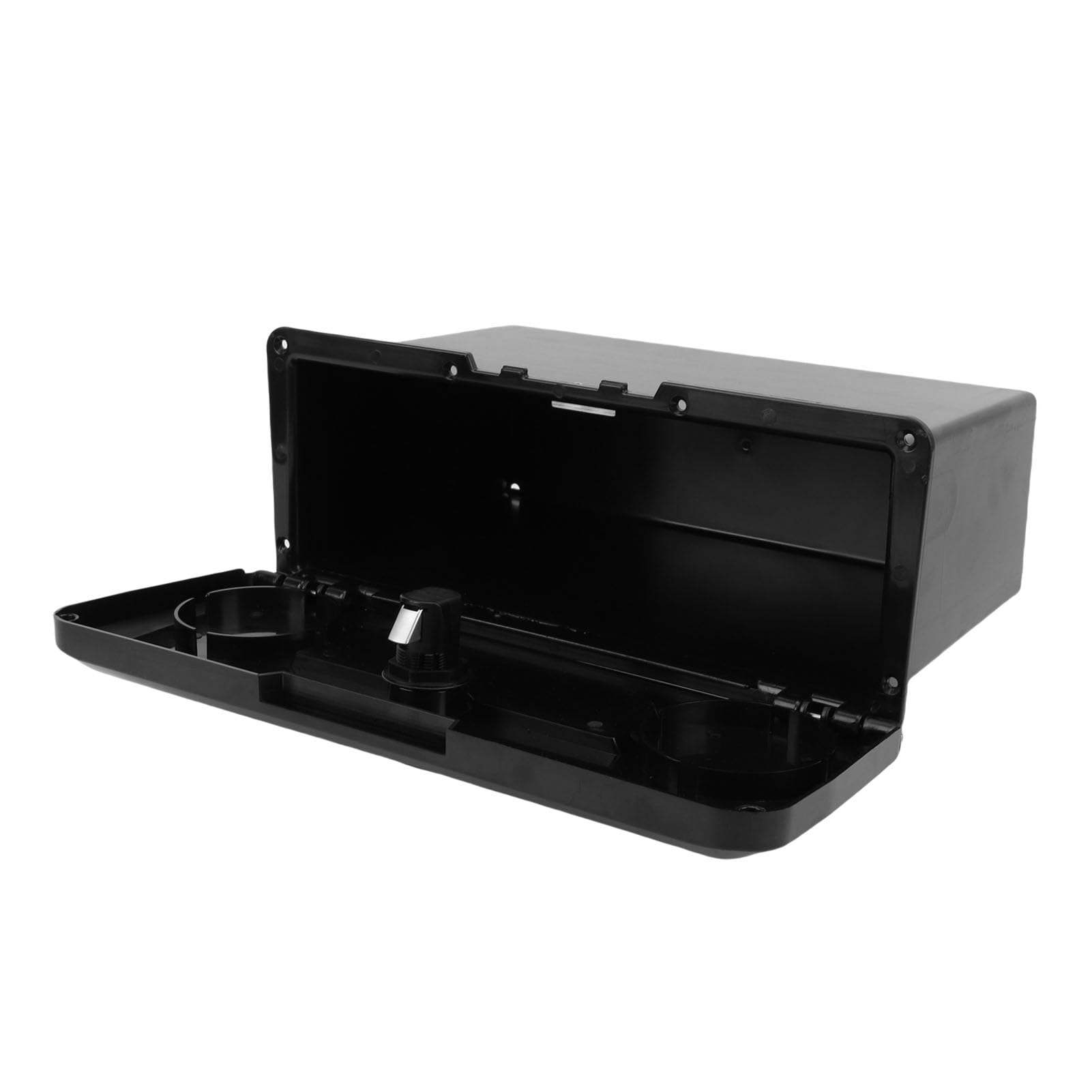 Aramox Almacenamiento de Yates para Pontones de Barcos, Caja de Muelle de ABS con Portavasos, Multifuncional para Yates, Veleros, Barcos de Pesca y Vehículos Recreativos, Tamaño 11,42 X 6,69 X 4,33
