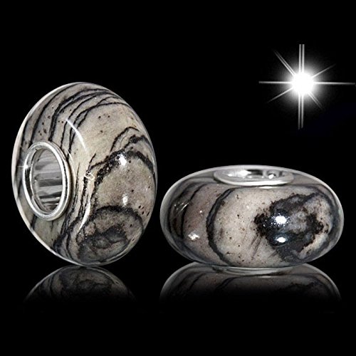 MATERIA 925 argento perline ciondolo pietra