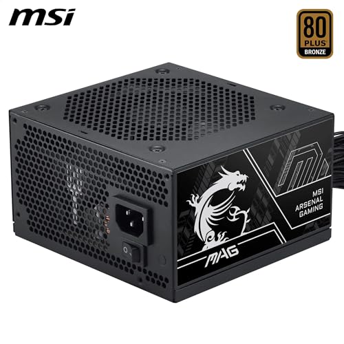 Image of MSI Pro MAG A750BN PCIE5 III PC Power Supply, 750W, ATX, 80 Plus Bronze
