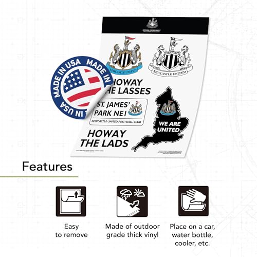 Sticker Newcastle United FC personnalisation durable bouteille eau et PC - 3