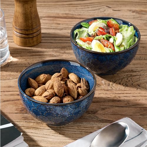 Ceramicbowlssetof445embossmentdesignporcelainsoupcerealricebowlsforkitchen118flozsmallbowlsetforentertainingdinnerhousewarminggiftideablue Urban Country Home Decor Ceramic bowls set of 4 45 embossment design porcelain soupcerealrice bowls for kitchen 118 fl oz small bowl set for entertaining dinner housewarming gift idea blue urban country home decor