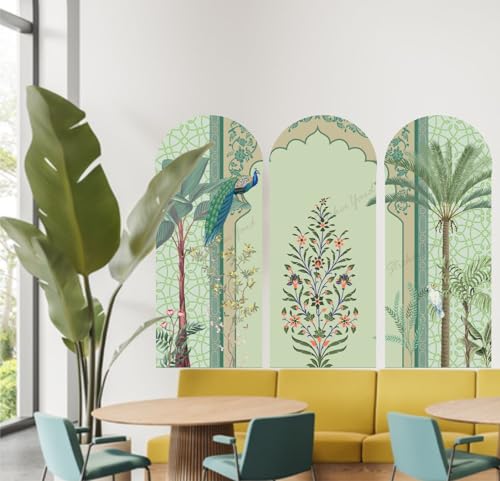 Image of StickerYard Pichwai Design Arch DIY Home Decoration Sticker Wall Art for Room Decor Aesthetic Standard Size 91X122CM