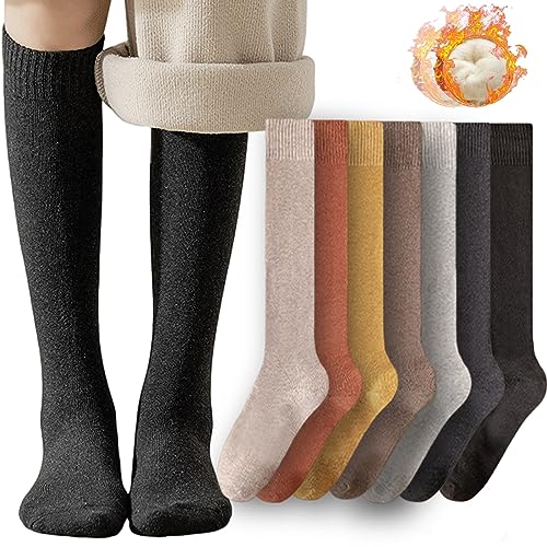 CHUNFO Thigh KneeHigh Thermal Women Warm Long Winter Sock Boot MidCalf Stocking