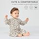 SONARIN Atmungsaktive Baby Strampler,Baumwolle Neugeborene Spielanzug Spieler Body Jumpsuit Sommer Langarm Baby Pyjamas Schlafstrampler Outfit für Baby Jungen Mädchen(Leopard Druck,80)