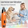 Casfuy New 6-Speed Dog Nail Grinder - 50% More Power Dog Nail Trimmers with 2 LED Lights Quiet 7h Running Time Electric Pet Nail Grinder File Toenail Grinder for Large Medium Small Dogs & Cats (OR) #4
