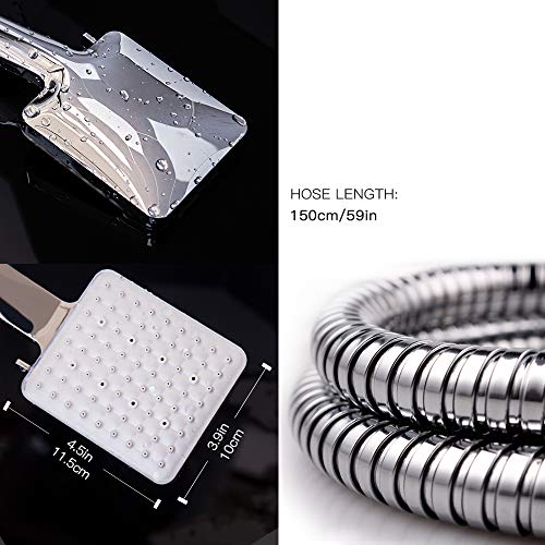 Chuveiro de mão Newentor, cabeça de chuveiro de alta pressão com mangueira e suporte de aço inoxidáv