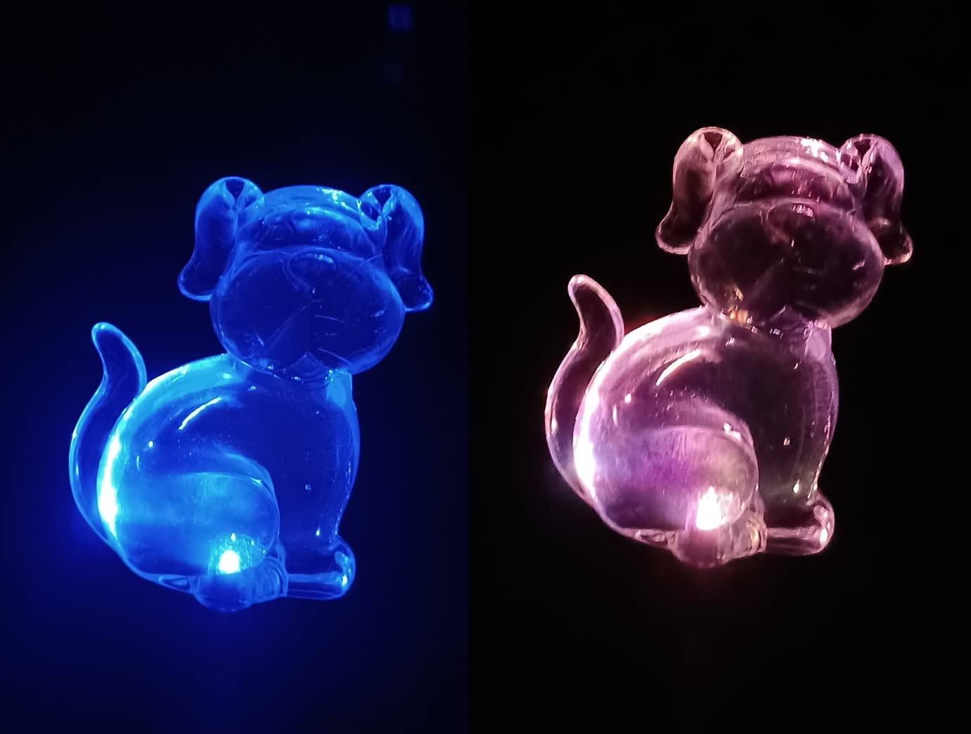 Starry Illuminate 2 PCS Solar Color Changing Style Garden Stake Light Pathway Stake Light (Dog)