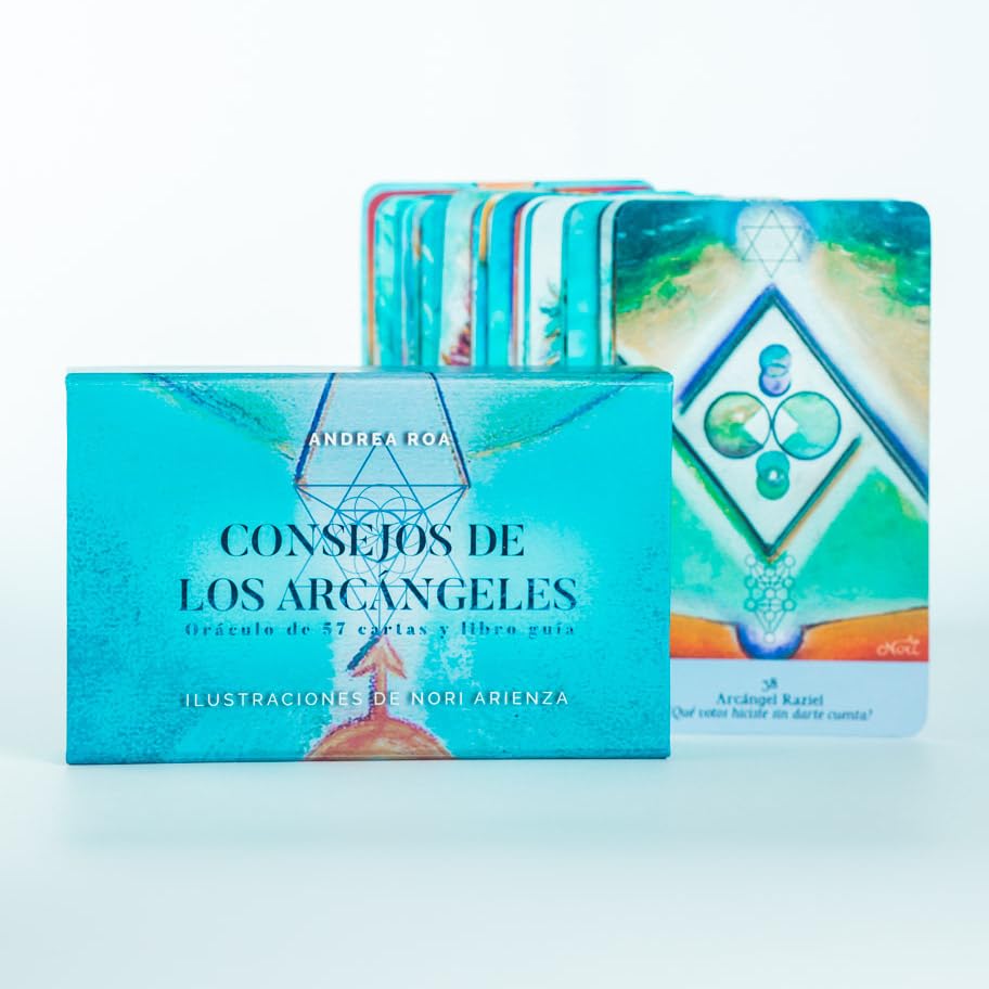Consejos de los arcángeles Oráculo de 57 cartas con libro guía. Por Andrea Roa