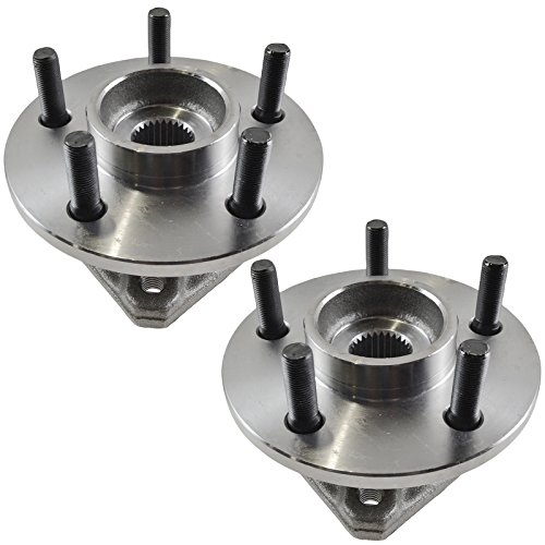 Image of TRQ Front Left and Right Wheel Bearing and Hub Assembly Set 2 Piece Compatible with 1999 Jeep Cherokee with Full Cast Rotors 2000-2001 Cherokee 1999 Wrangler with Full Cast Rotors 2000-2006 Wrangler