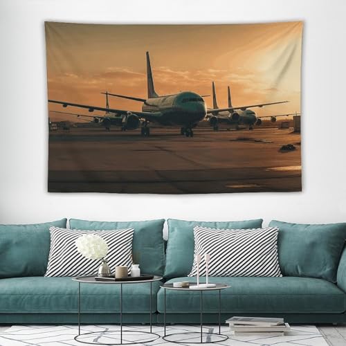 Tapisserie murale large avion vintage pour décorer un grand mur vide