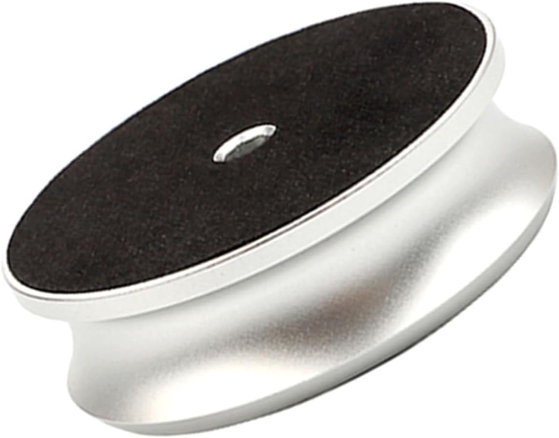 Balanced Disc Stabilizer Vinyl Turntable Vibration Reducer Record Clamp Stabilizer for Manual Turntables Silver Phonograph Accessory