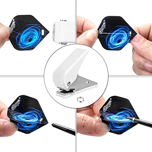 TIANNAIT 1 Piece Hole Punch with 50 Pieces O-Rings Portable Dart Hole Punch Dart Flight Accessories Small and Lightweight Suitable for Party Bars - Image 4