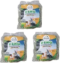 3 kg De Feno Super Premium verdinho Para Coelhos, Hamster, Porquinho da Índia, Roedores em Gera