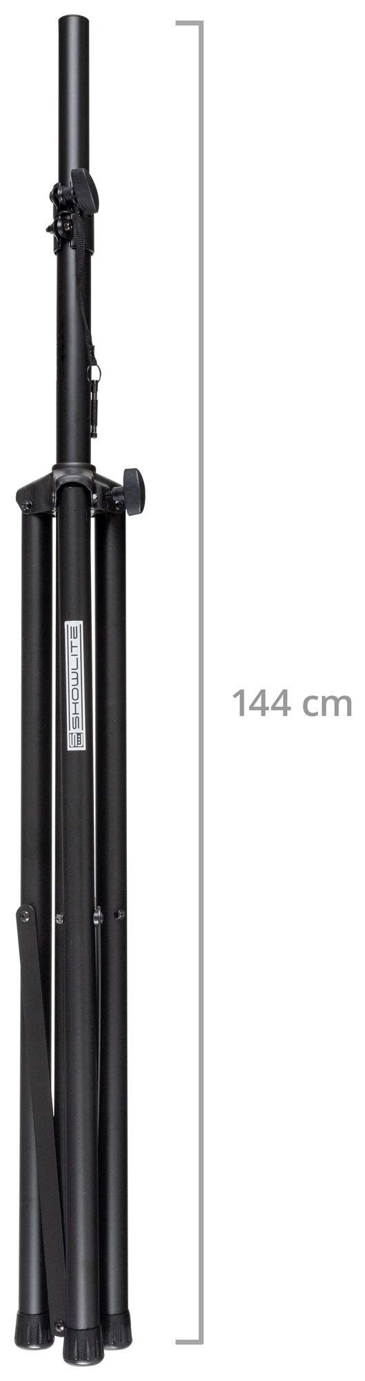 Showlite LS-270S Lichtstativ 2,7 m - Einfach ausziehbar - Max. Traglast: 50 kg - Ausziehbar von 1,5 bis 2,7 m - Rohrdurchmesser: 35 mm Ø - Material: Stahl - schwarz