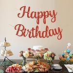 BEISHIDA Red Happy Birthday Banner - NO DIY,10Feet,Pre-Strung-Glitter Backdrop Happy Birthday Sign,Decorations for Women,Bday Party Decorations - Image 5