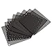 sourcing map 80mm Ordinateur Ventilateur Filtre Grilles PVC Maille Antipoussière Boîte Couvercle pour Ordinateurs Noir Paquet de 8