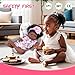 Aori Reborn Baby Dolls Black Girl - 20-inch Black American Realistic Newborn Doll with Feeding Accessories, Great Gift Set for Kids 3+, Grand-Parents, Collectors