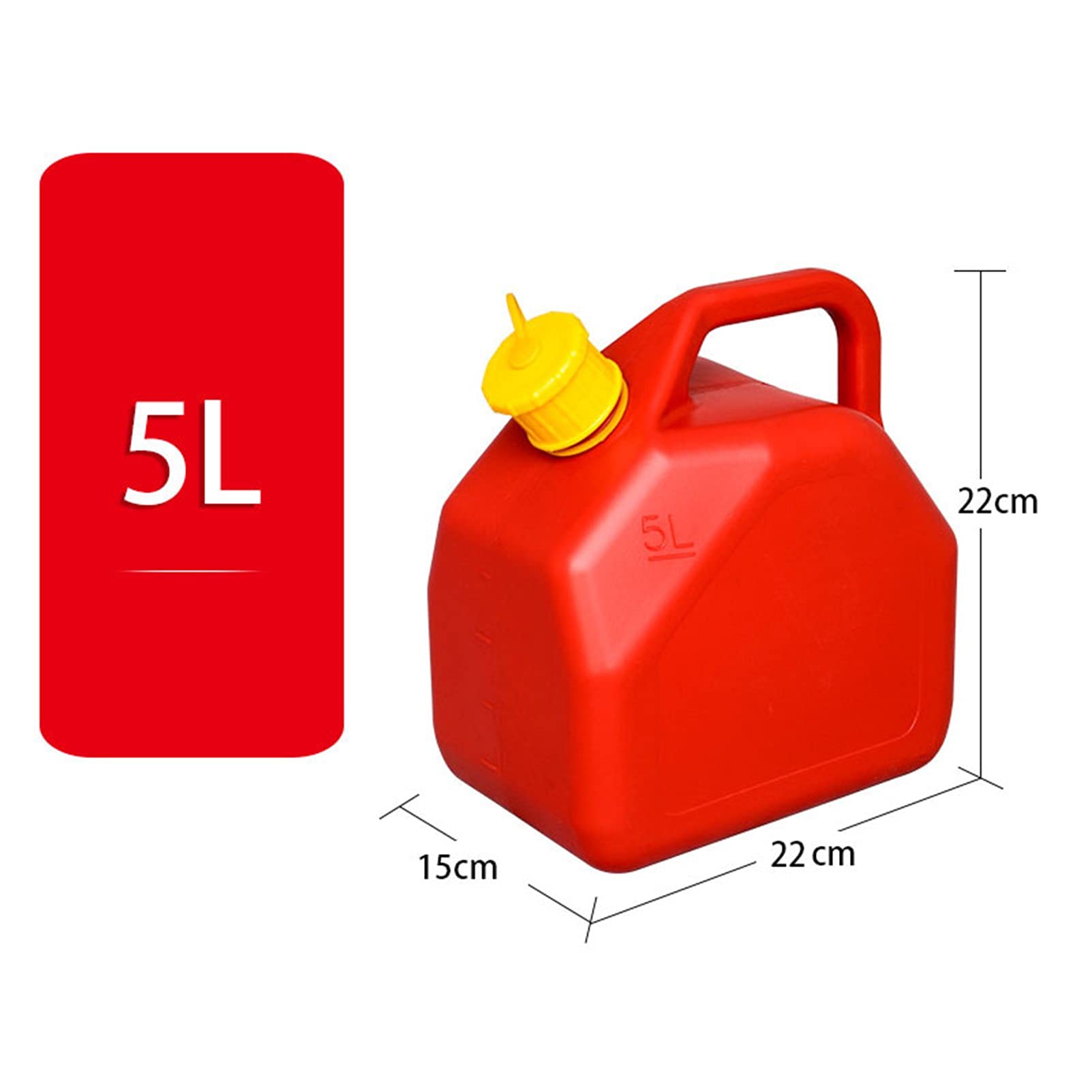 CGF- Benzinkanister 5L,10L,20L Kraftstoffkanister Benzin/Diesel zugelassen, mit leicht ablesbarem Messstreifen, inklusive Trichter（Benzintank x1） mit UN-Zulassung