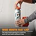 Gatorade Insulated Plastic Squeeze Bottle For Sports, Black, 30oz