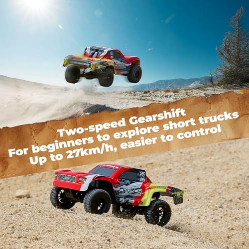 Image of EAZYRC FMS FSC24 Chaser 1 /24 RC Car 4X4 Off-Road High-Speed Short-Course Truck, 2 Speed Transmission, Brushless-Ready and 30-Minute Runtime,2.4GHz Electric Vehicle Toys Gifts for Adults (Purple)