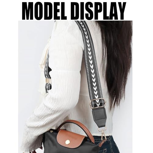 Image of Purse Shoulder Strap Replacement Adjustable Belt Crossbody Canvas Guitar Strap for Bag Handbags Wide 1.5 inch