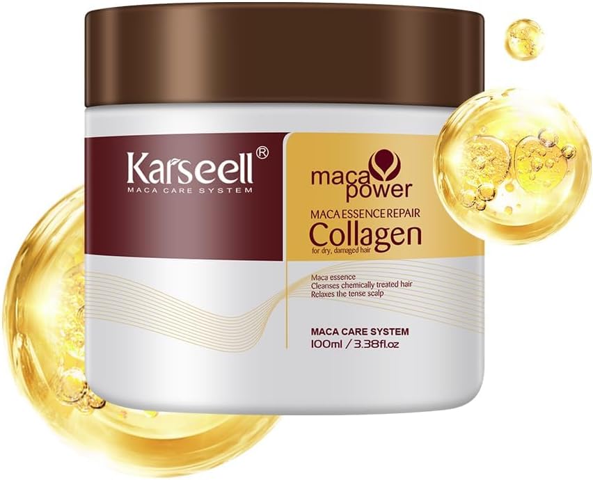 Collagen Keratin Straightened Hair Treatment | Deep Repair Conditioning Hair Mask for Dry & Damaged Hair | All Hair Types | 100 Gm (Pack of 1), 1 Count