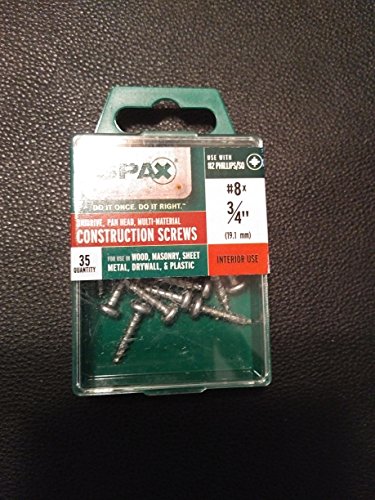SPAX #8 x 3/4in. Pan Head Unidrive Zinc Coated Screw - 35 per Box