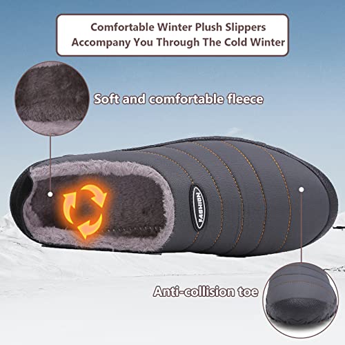 Winter Slippers for Men Women Warm Slip on House Slippers with Plush Lining Indoor Outdoor Anti-Skid Shoes2