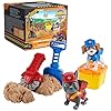 51d Wuvuppl - Rubble & Crew, Charger and Wheeler Action Figures Set, with 3 oz of Kinetic Build-It Sand and 2 Hand Held Building Toys, Kids Toys for Ages 3 and up