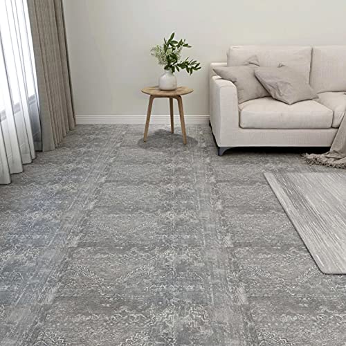 LAPOOH Tarimas de Suelo autoadhesiva 20 uds PVC 1,86 m² Gris Cemento, Suelo Autoadhesivo, Parquet Laminado para Suelo, Suelo Click, Lamina De PVC 330122