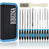 13 Stück Feilen Set, Nadelfeilen, Schlüsselfeilen, Diamantfeilen Metallfeile mit Bürste und Aufbewahrungstasche Mini Feilenset für Holz-, Metall-, Speckstein-, Werkstatt- und Heimwerkerarbeiten