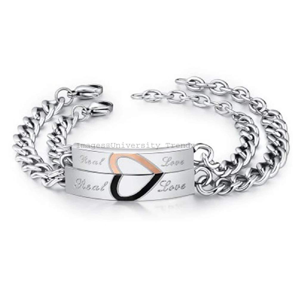 Buy University Trendz Stainless Steel His Her Real Love Distance