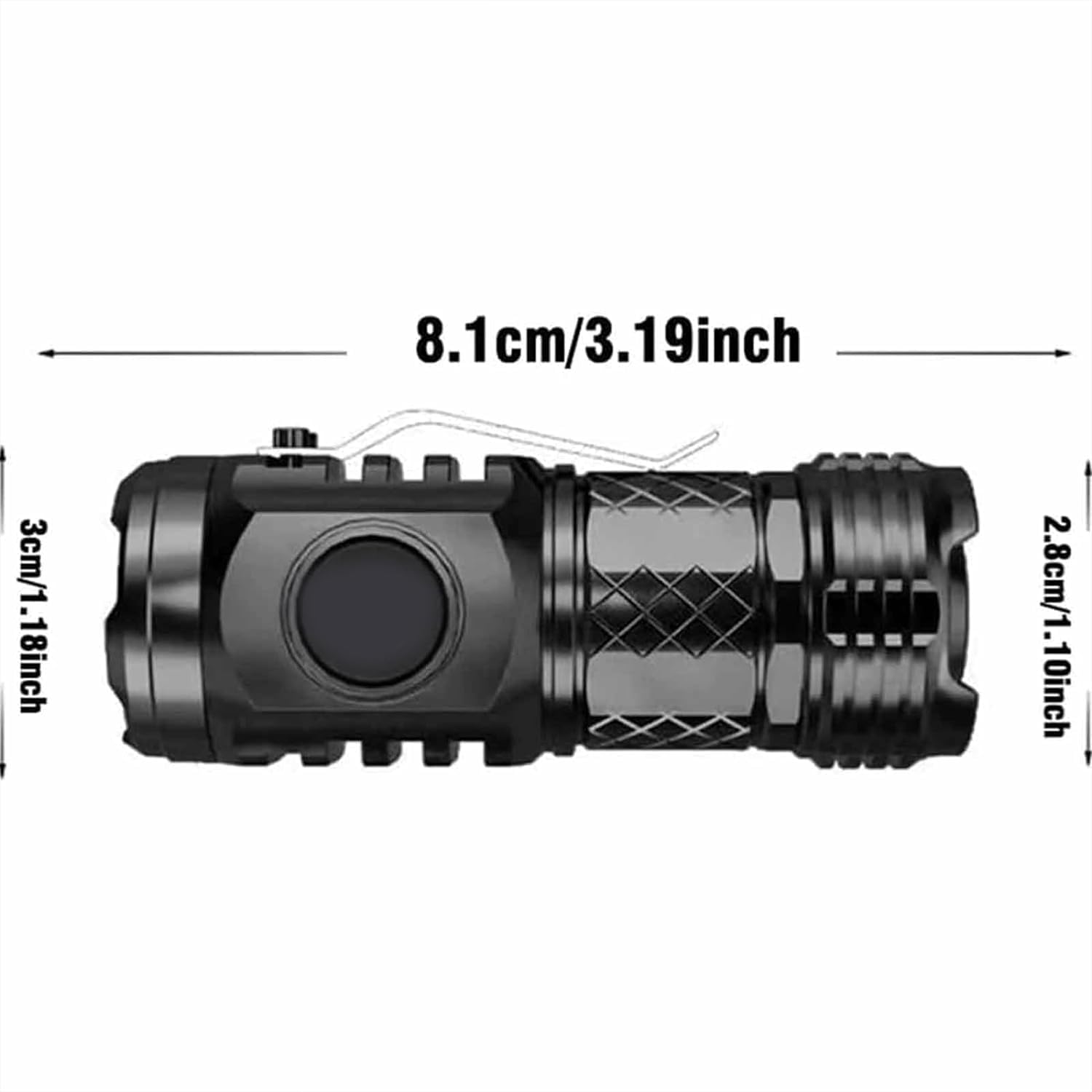 Dreiäugige Monster-Mini-Blitz-Taschenlampe, deutsche Daumen-Taschenlampe, 3-äugige Monster-Mini-Taschenlampe, Outdoor, klein, hohes Lumen, wiederaufladbar, wasserdicht, Taschen-Taschenlampe (2 Stück,
