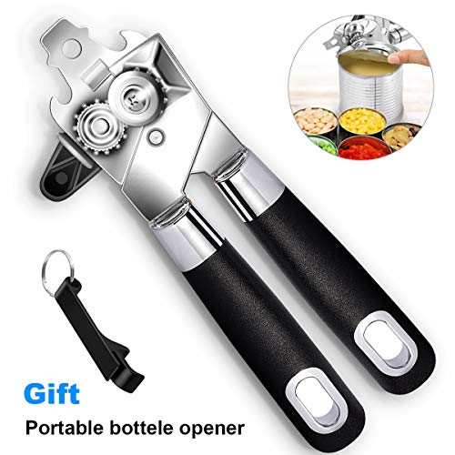 Can Opener,3 in 1 Manual Can Openers,Food-safe Stainless Steel Smooth Edge Sharp Cutting