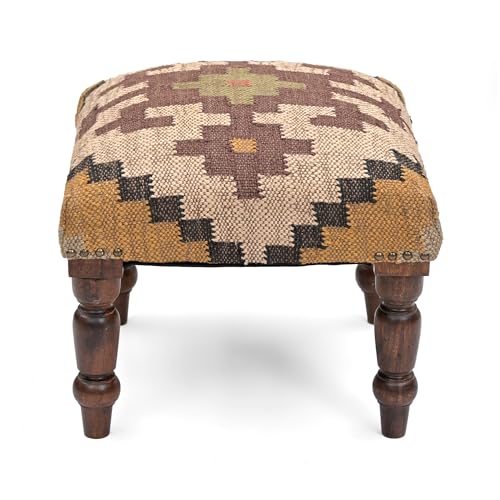 Natural Furnish Yellow Jute Ottoman