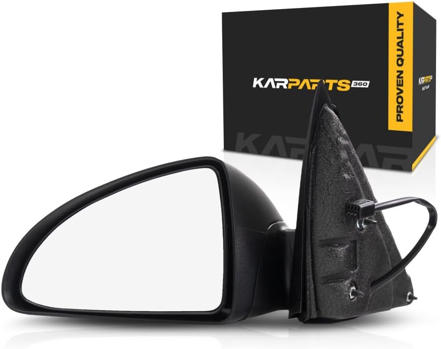 For Chevy Malibu 2004 05 06 07 2008 Door Mirror Driver Side | Power | Non-Heated | Base/LS | LS/LT Model 08 | Textured Black | Replacement For 15921264 | GM1320287