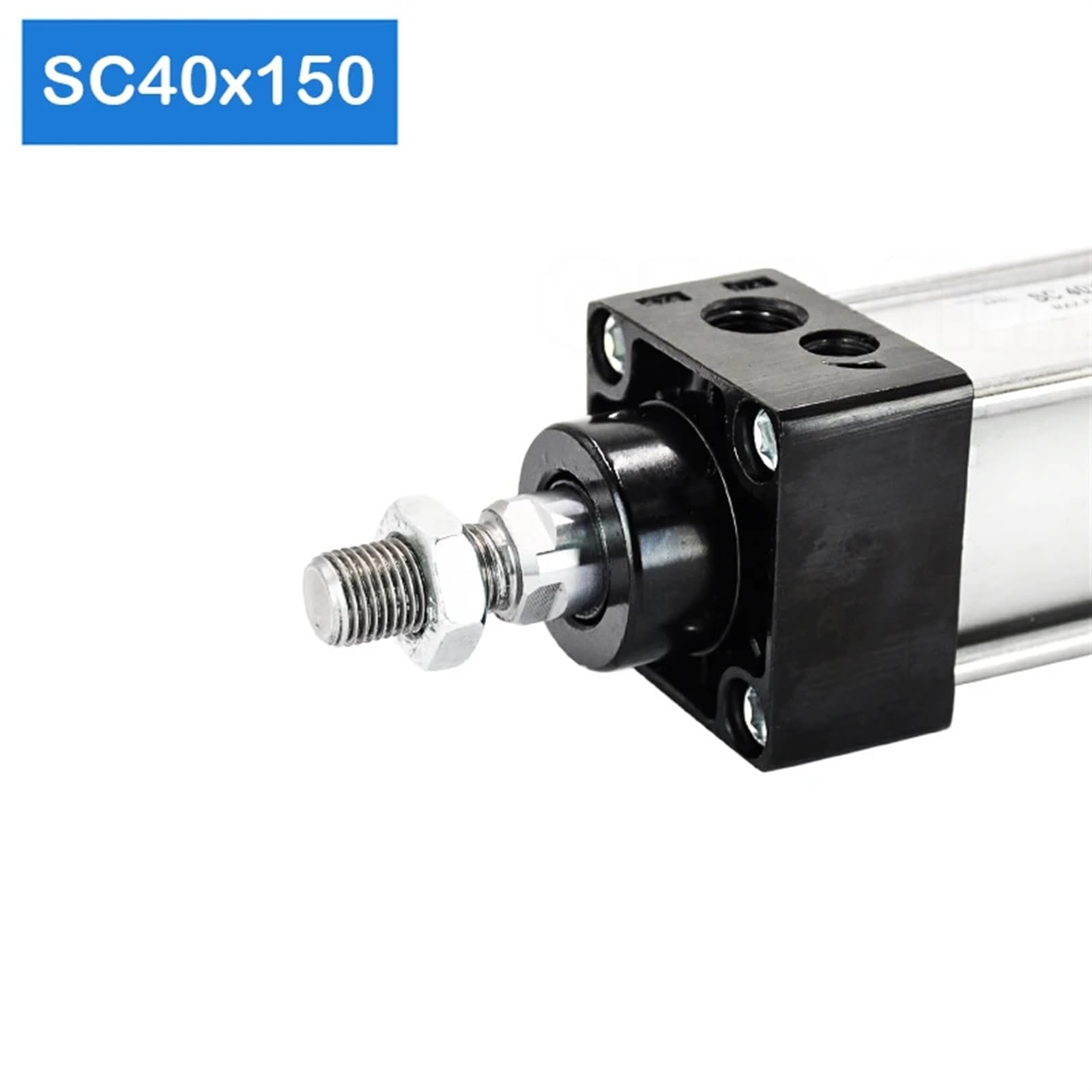 SC40X150 40mm Diámetro 150mm Tipos neumáticos Pistón de presión de Potencia Cilindro de Aire telescópico de Carrera comprimida(F-M12X125 Y,SC40X150-S)