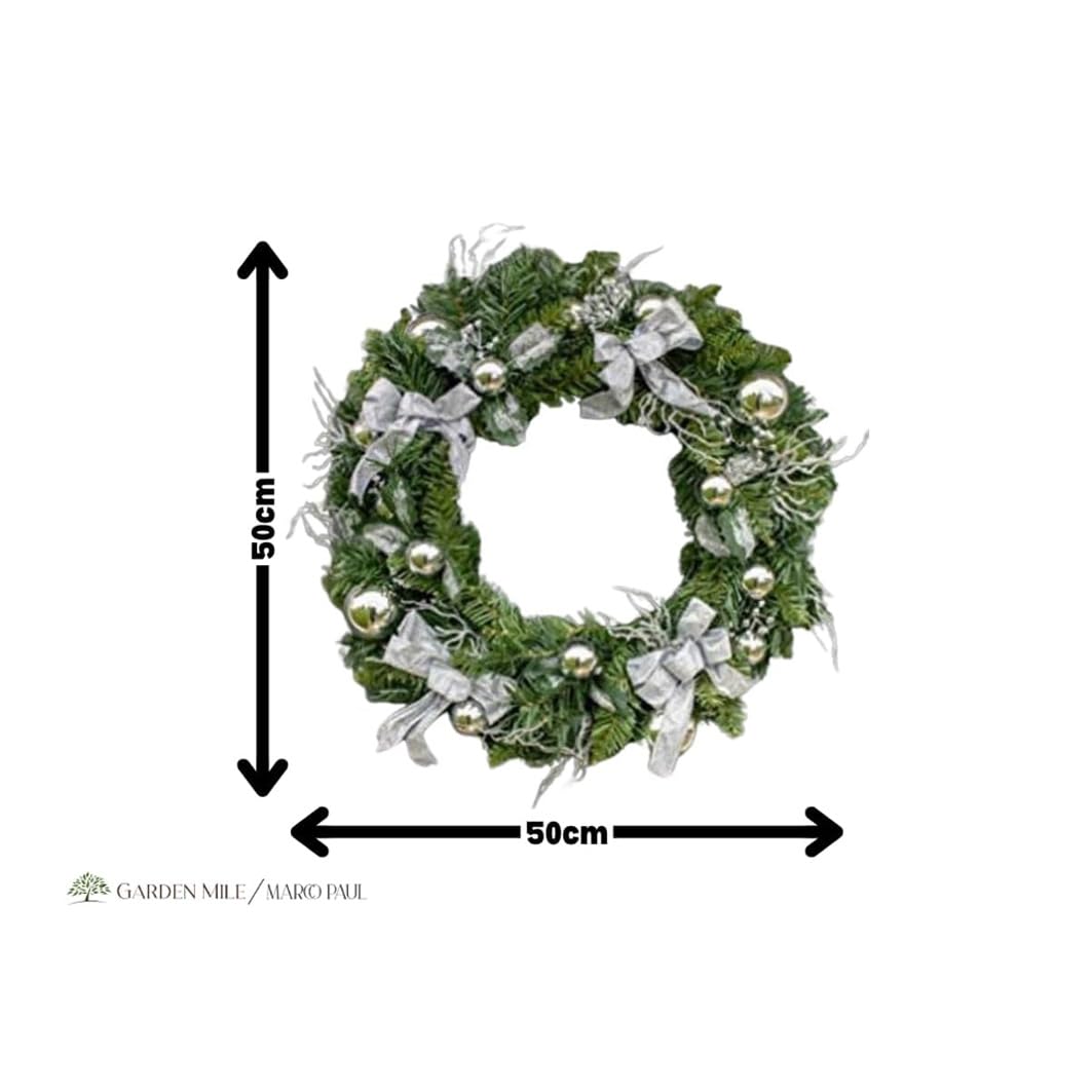 HomeZone® Festlich verzierte Weihnachtskranz, Weihnachtskugeln