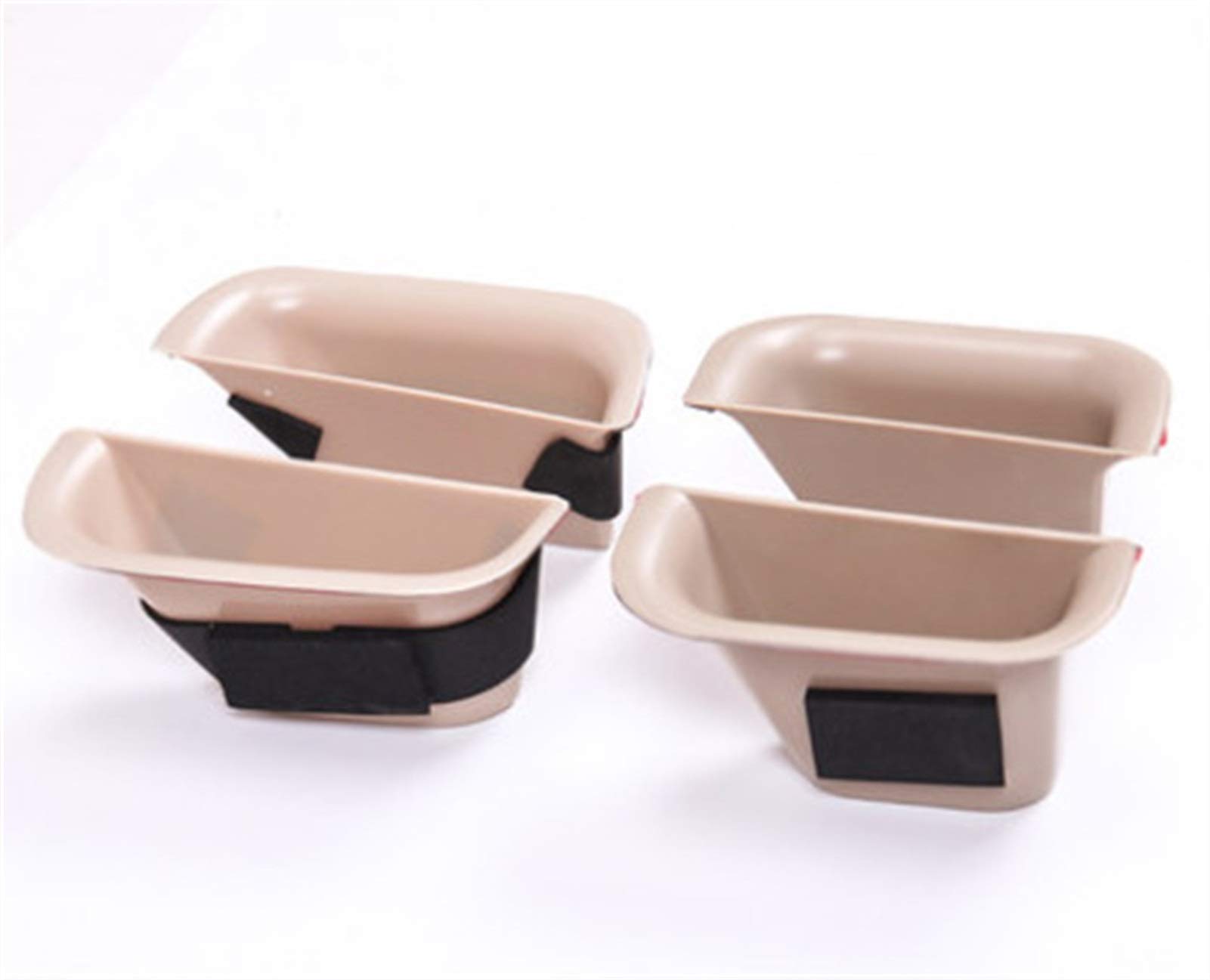 QIPOL Car Door Storage Box Handle Box Glove Armrest Box, for Toyota, for Land Cruiser, Prado 120 2003 2004 2005 2006 2007 2008 2009 Accessories Door Side Storage Box(4pcs Beige)